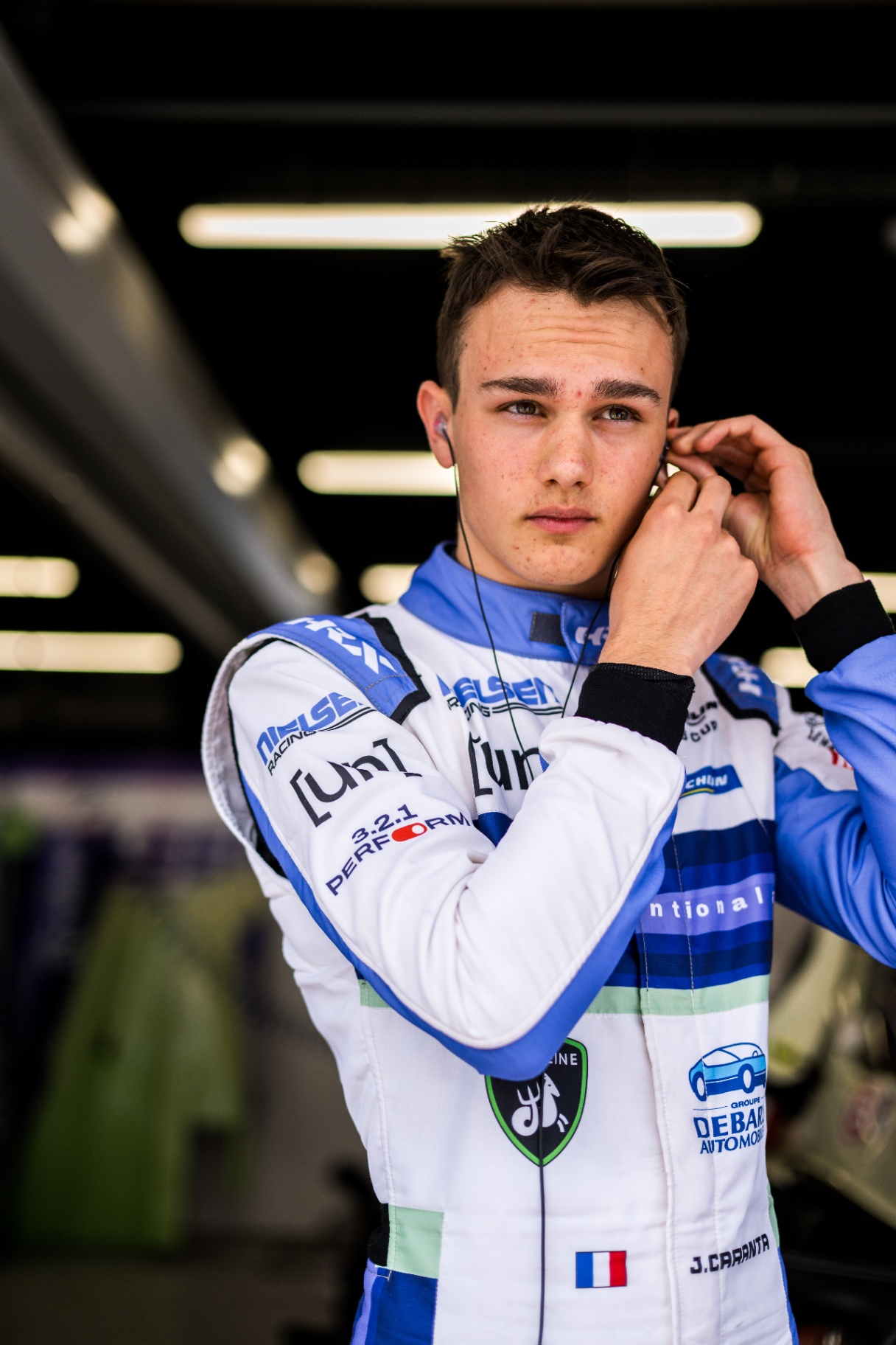 Jules Caranta se prépare avant la course